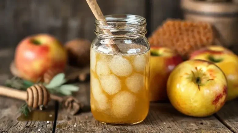 Mel e vinagre de maçã combinação usada como cura ancestral