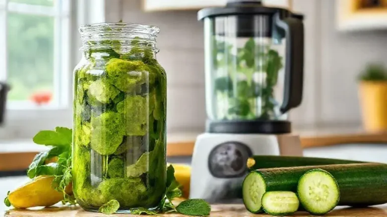 Poção verde simples feita com ingredientes acessíveis